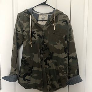 Camo and Chambray lightweight jacket